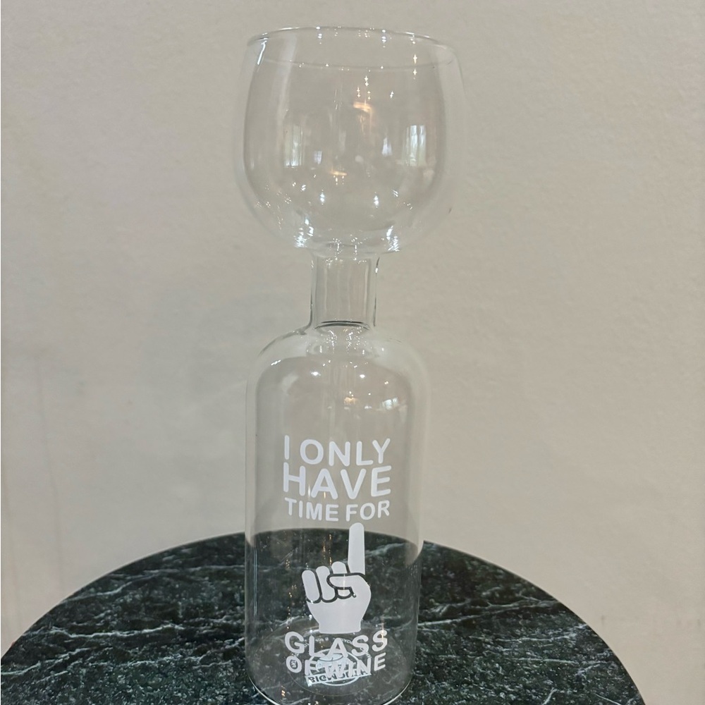 Clear Glass Wine Decanter - “I Only Have Time For One Glass”